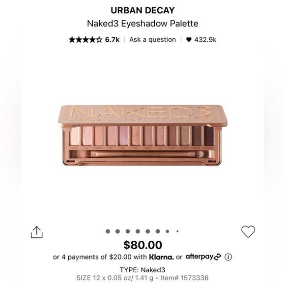 Urban Decay Naked3 Eyeshadow Pallet- BNIB - Picture 3 of 7